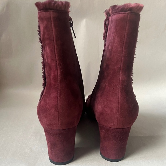 Vaneli Maroon Almond Toe‎ Zip Cushioned Comfy Ankle Cap Toe Fridge Booties Shoes - Picture 13 of 16